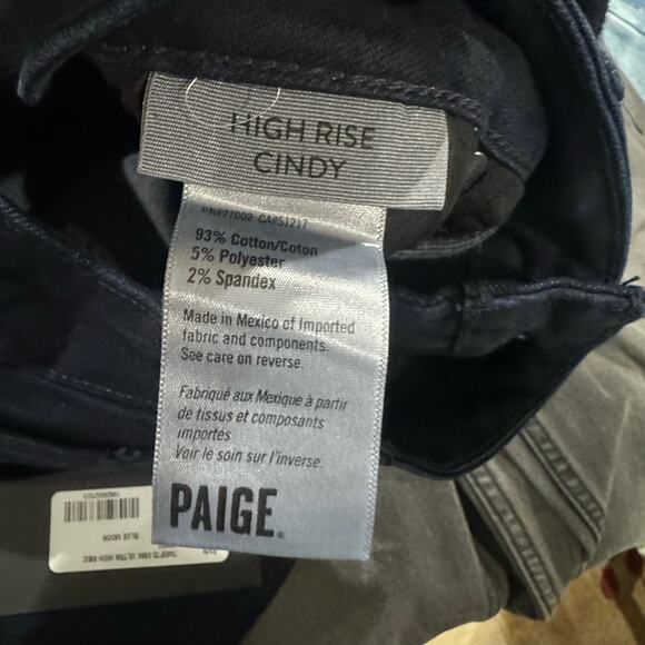 PAIGE Women's Denim Ultra High Rise Cindy Straight in Blue Moon Size 33 NWT - Picture 9 of 13